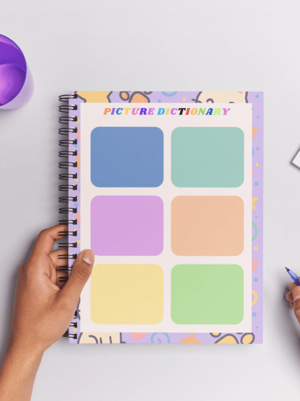 Printable page from the cat-themed ADHD journal, featuring a gratitude section and space for study and chore planning for kids.