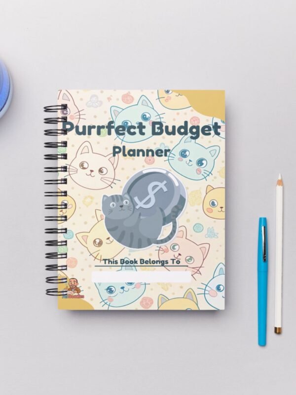 Purrfect Budget Planner displayed on an iPad in GoodNotes, demonstrating its digital compatibility for easy financial organization.