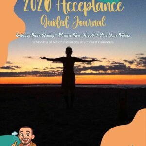 Digital and printable 2026 Acceptance Guided Journal cover showcasing a clean design, ready for text overlay. Ideal for personal growth, self-care, and ACT-based exercises.